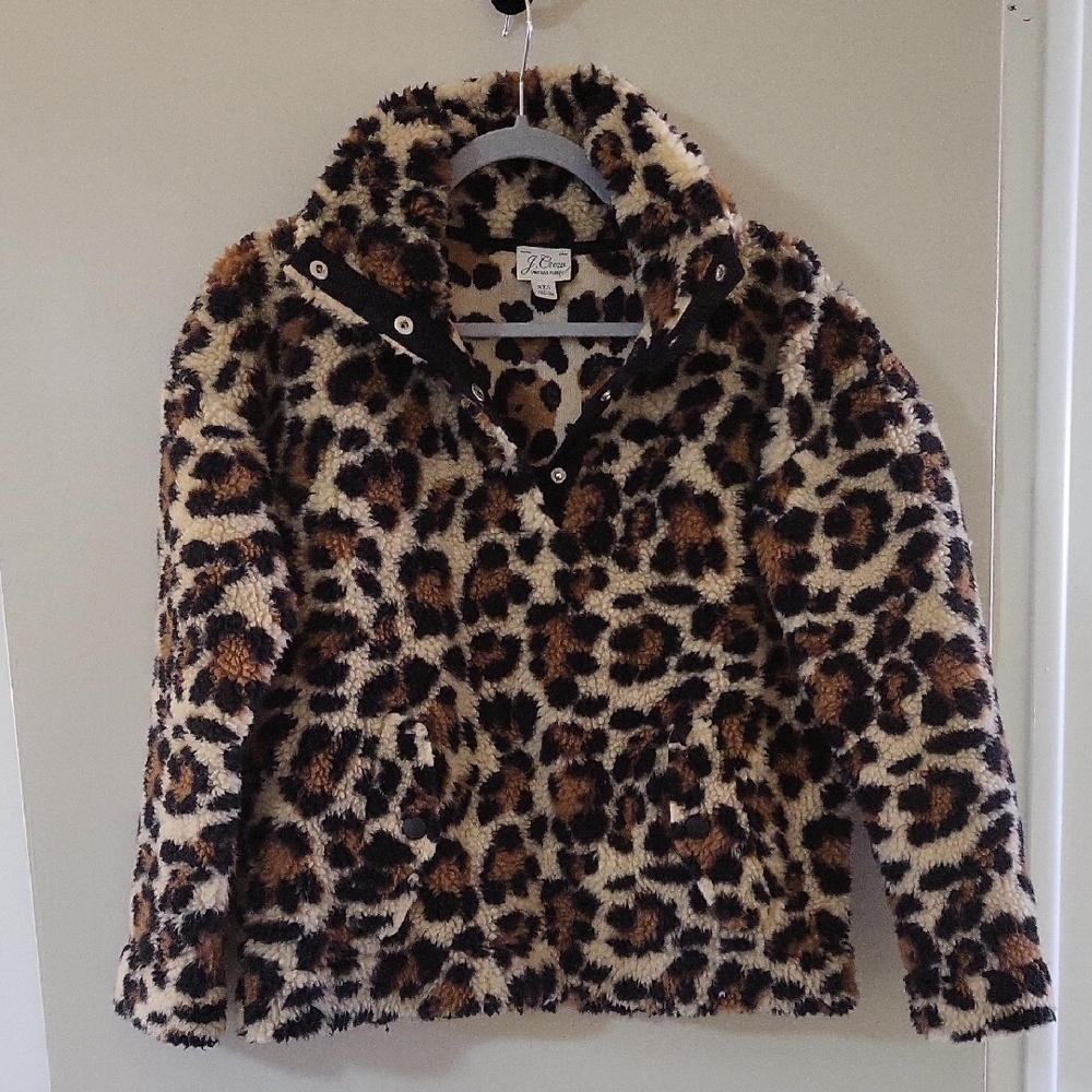 J. Crew Leopard Print Fleece